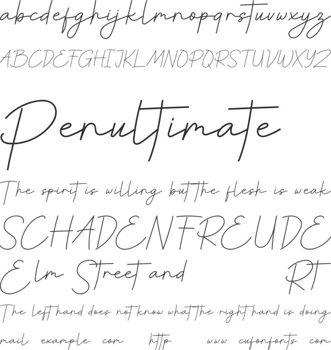 Anthena font preview