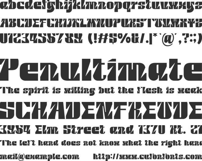 BERETTA font preview