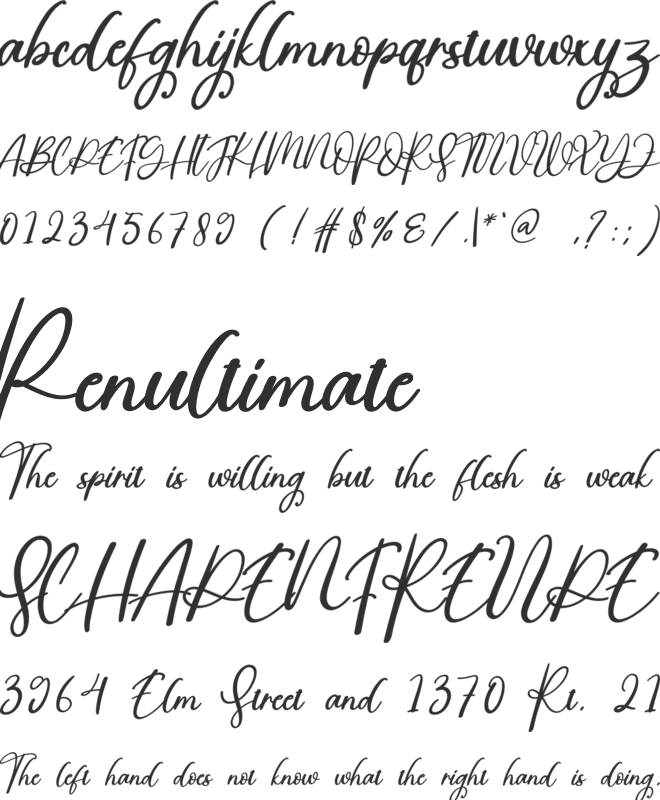 William Smitson font preview