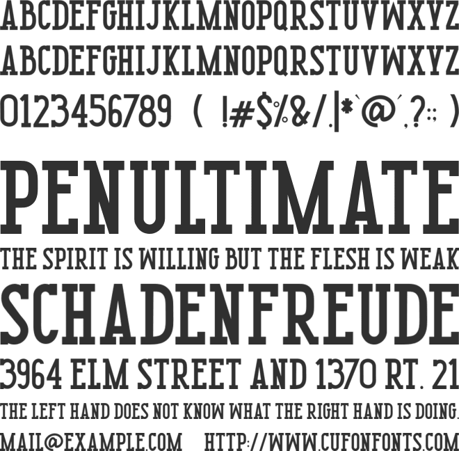 Sportation font preview