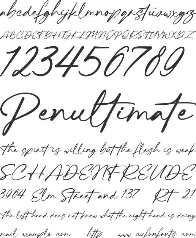 Partsold font preview