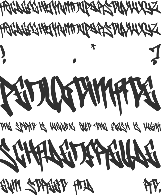 Natas One font preview