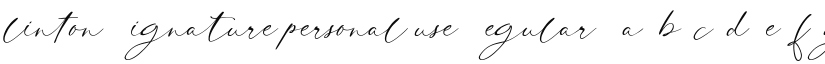 Clinton Signature personal use Regular font