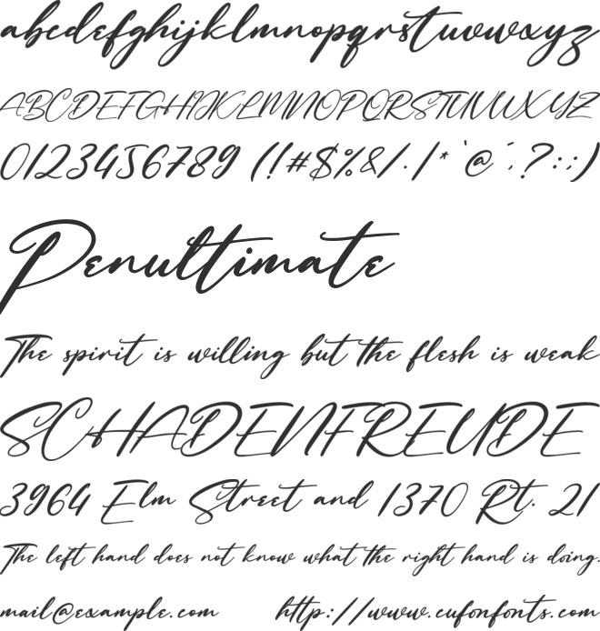 Klicktights font preview