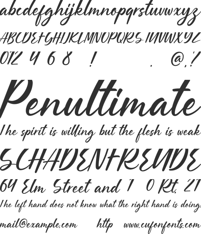 Rosseville font preview