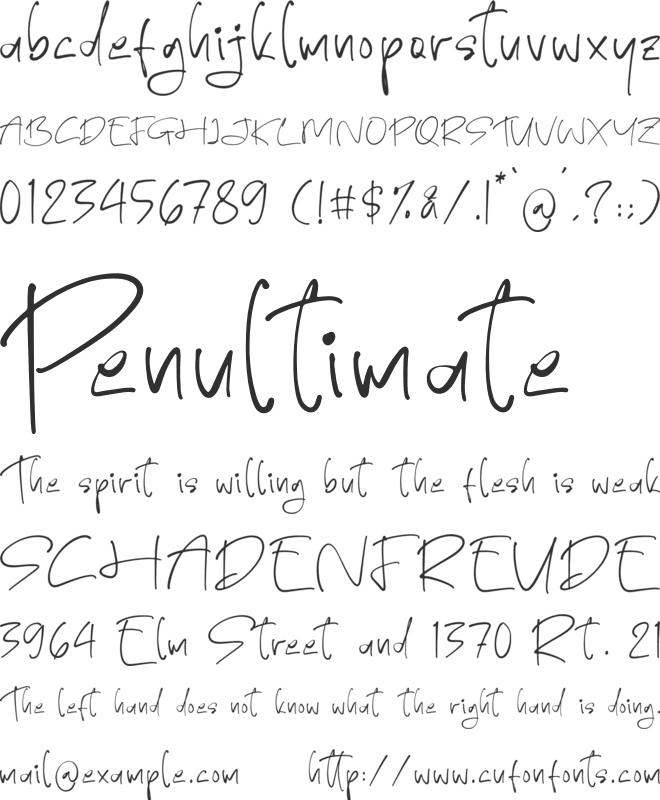 Gabryelli font preview