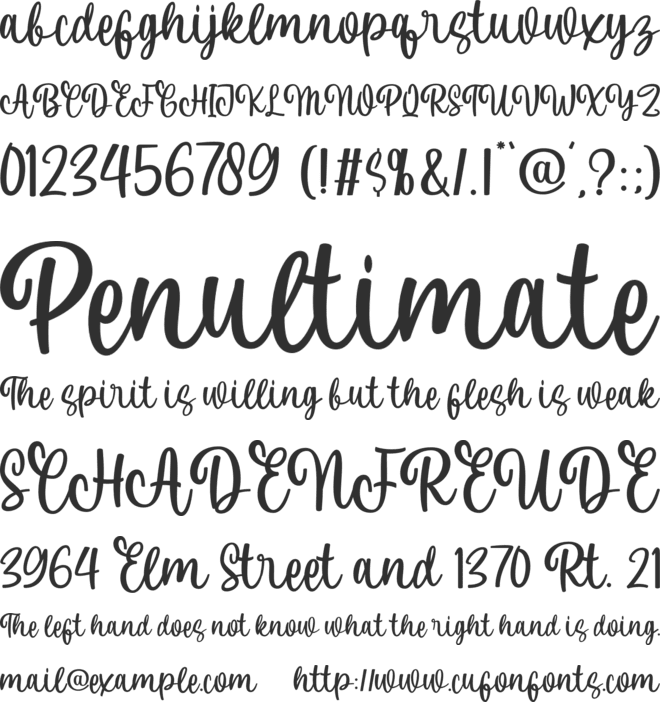 Mahendla font preview