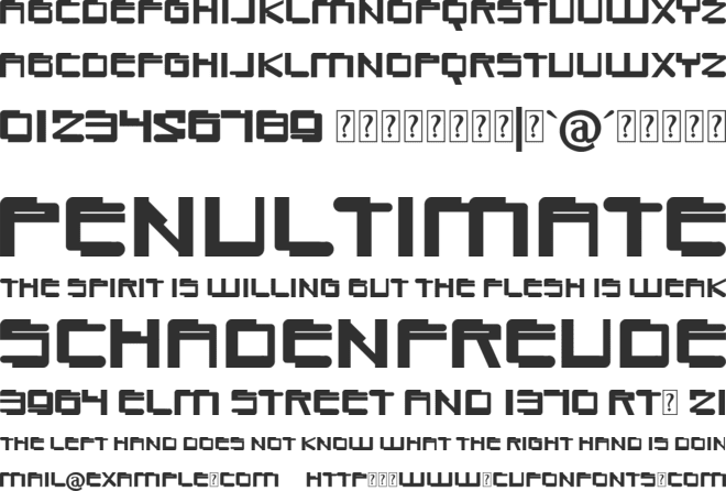 Aeogo Pro Try font preview