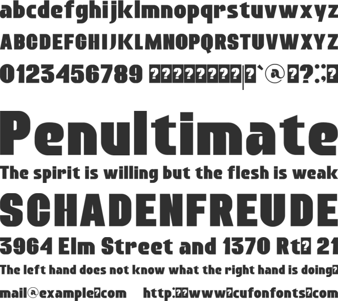 Creatball font preview