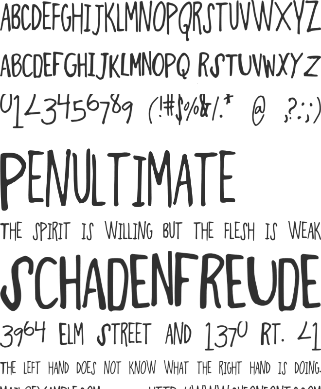 ThinMinty font preview