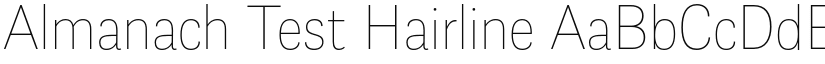 Almanach Test Hairline font