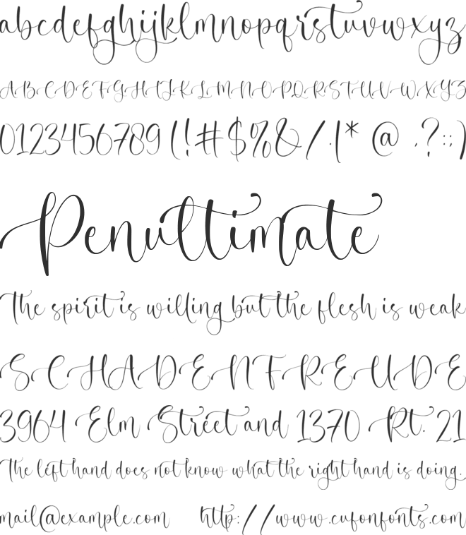 Winter Fantasy font preview