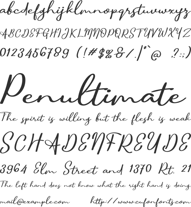 Giovani font preview