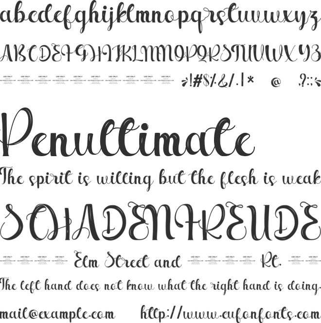 Hello Senja font preview