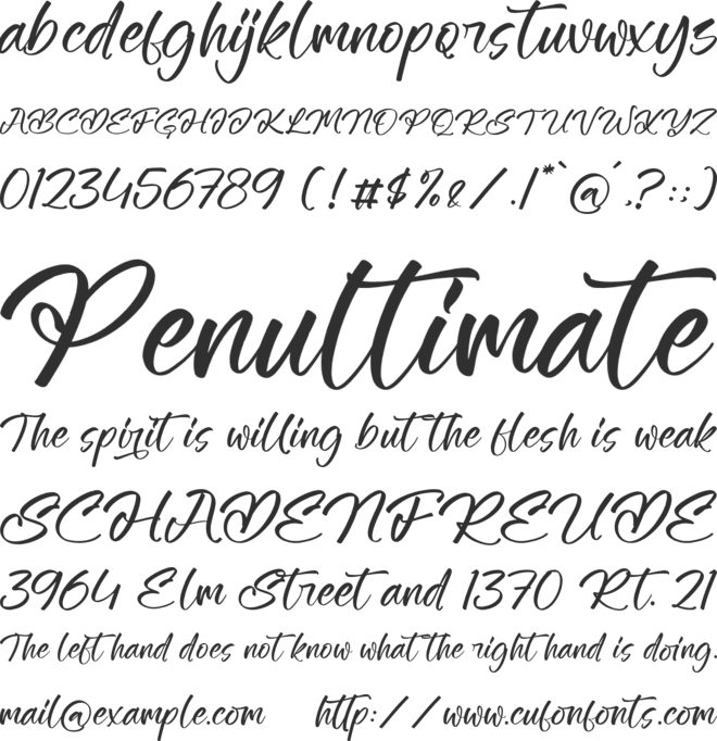 Darhouty Frederics font preview