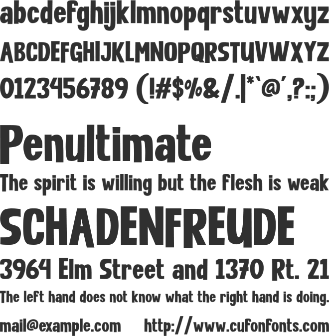 Kalih Sinten Sans font preview