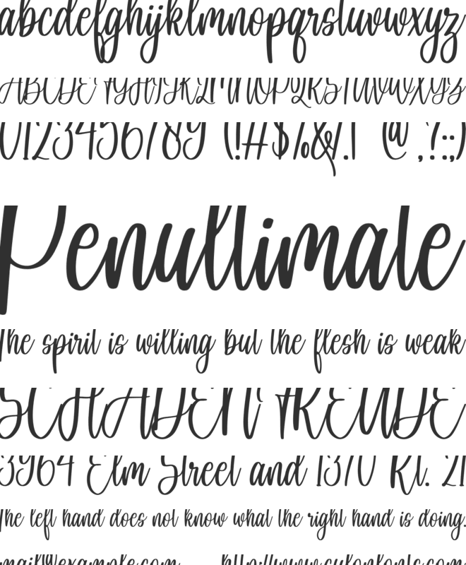 Loventine font preview