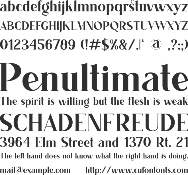 Belugia font preview