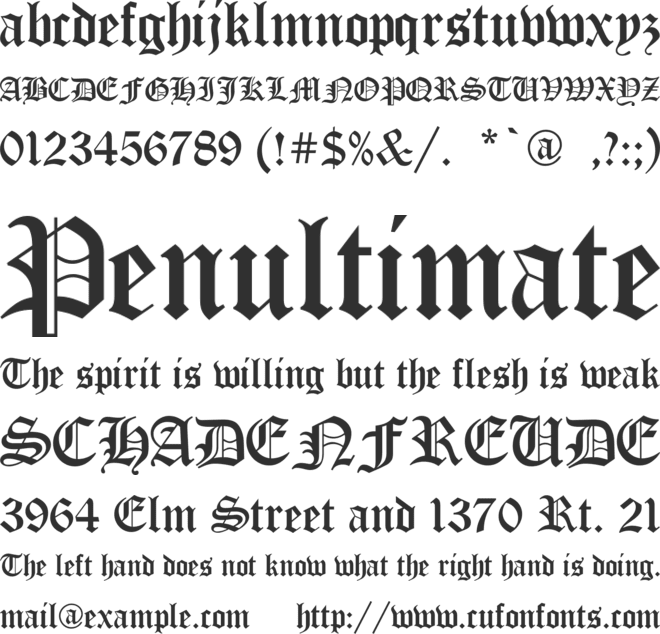 encient german gothic fonts