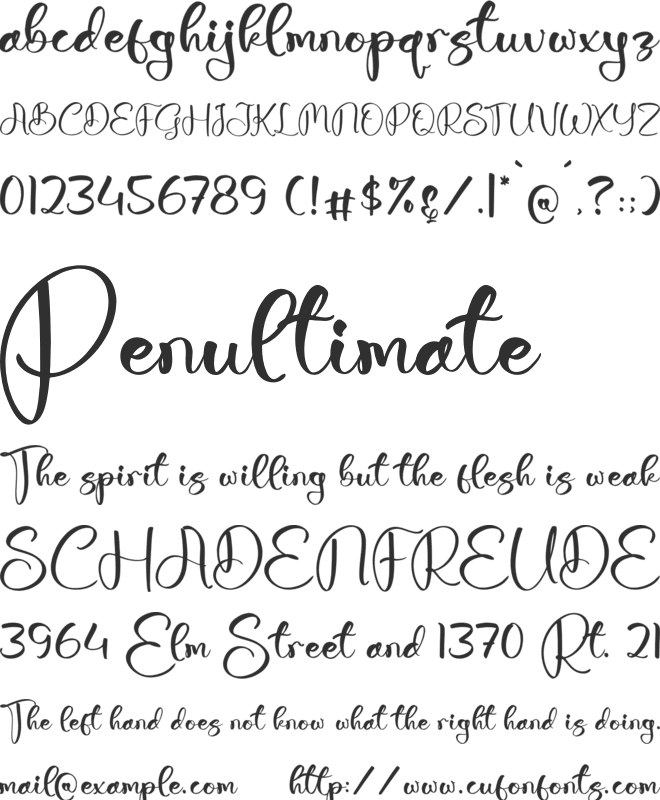 Fallecity Gosttely font preview