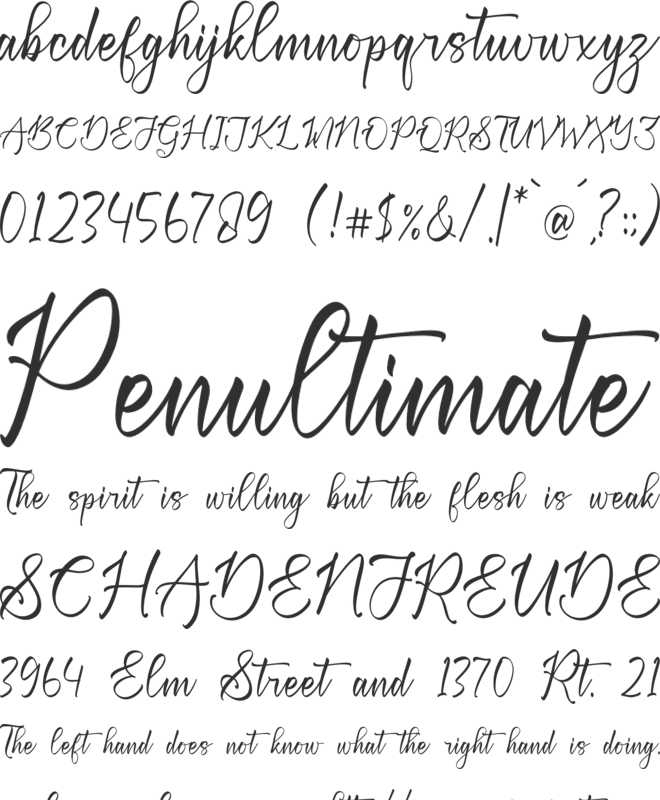 Pilykasih font preview