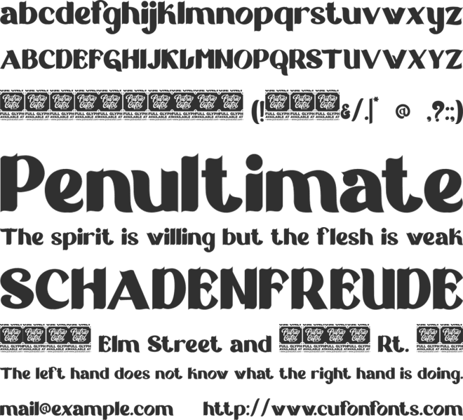 Burchelli font preview