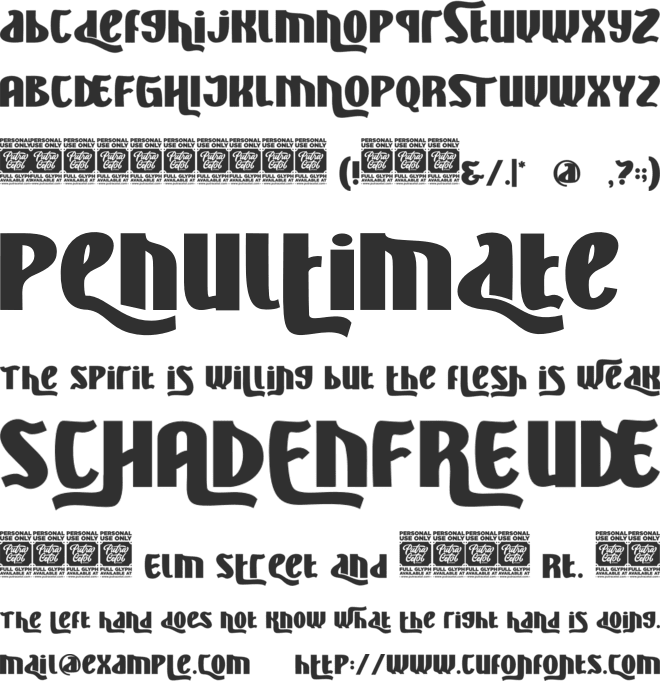 ALTERNOON font preview