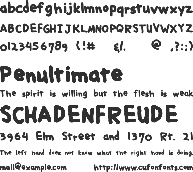 KinderSansWeb font preview