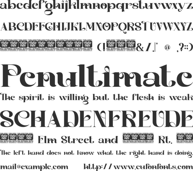 Grinda font preview