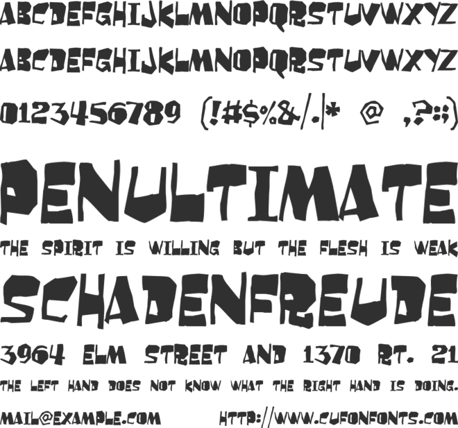 Orangutan font preview