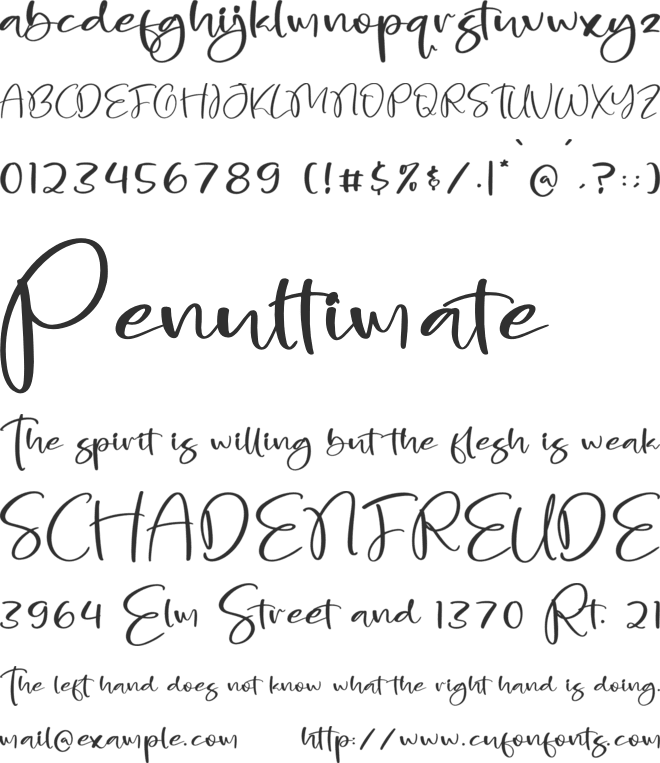 Goall Shmidtown font preview