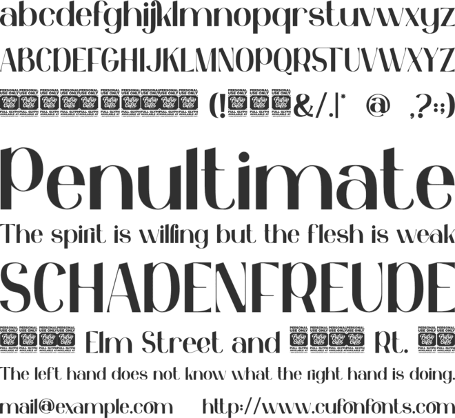 Yenisei font preview