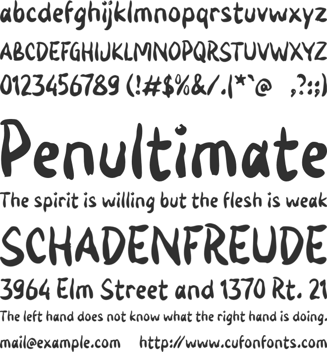 g Grow font preview