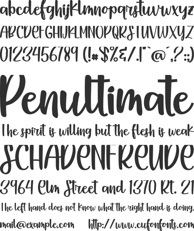 Anoushka font preview