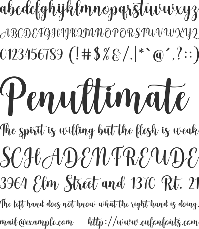 Giraldine font preview