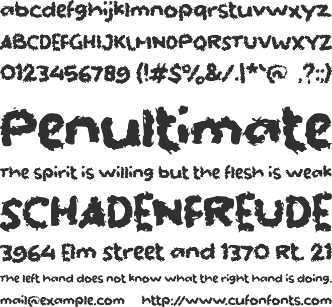 e Efek Jera font preview