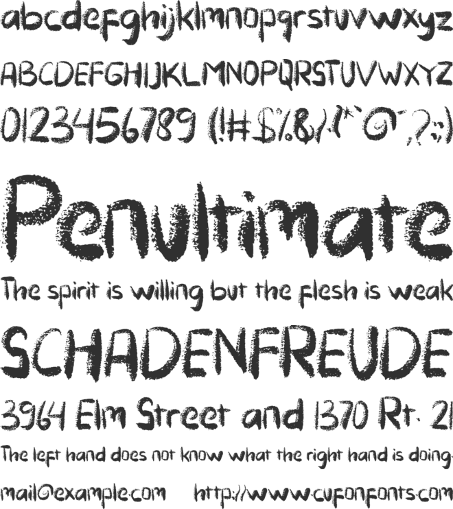 EASTER CHALK font preview