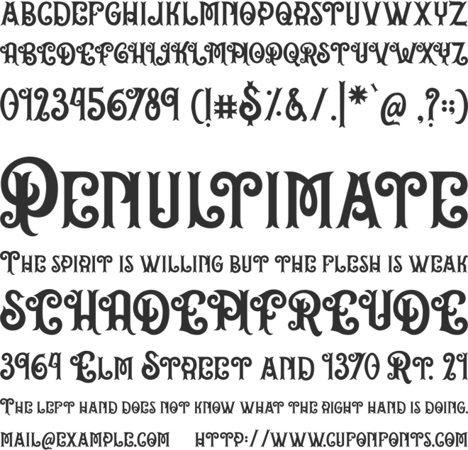 Oxyburn Personal Use Only font preview