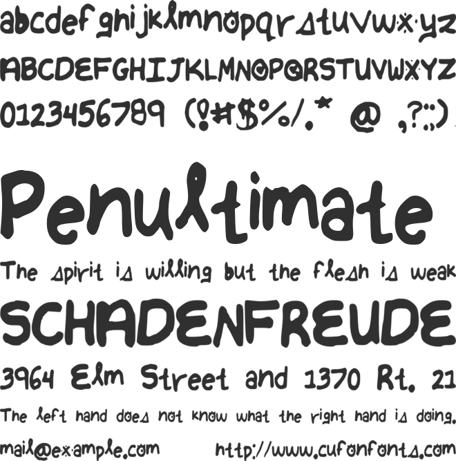 AnnaHand font preview