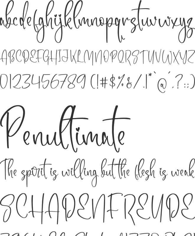 Pillmorales font preview