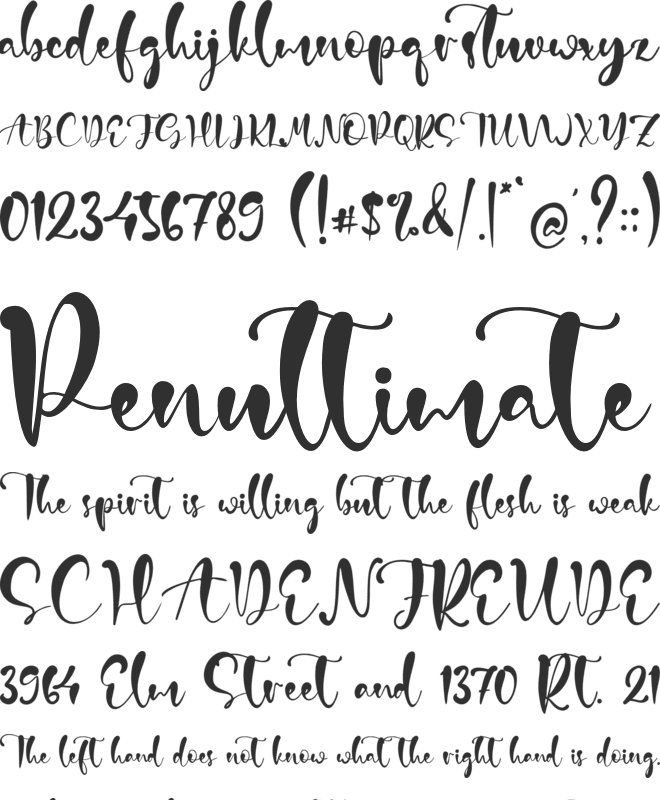 Garlando font preview