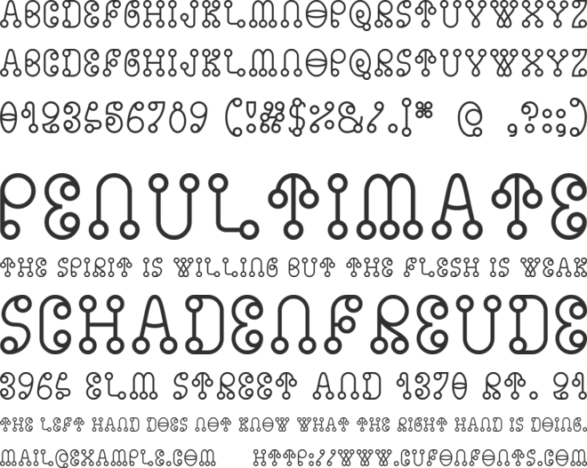 Venusta font preview