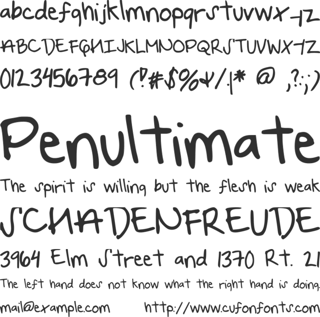 YourForever font preview