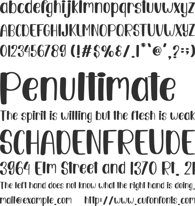 Love You font preview