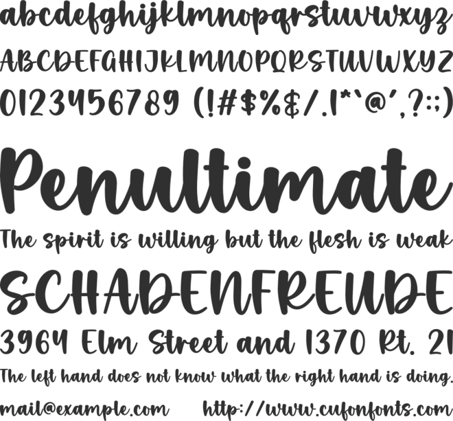 With Love font preview