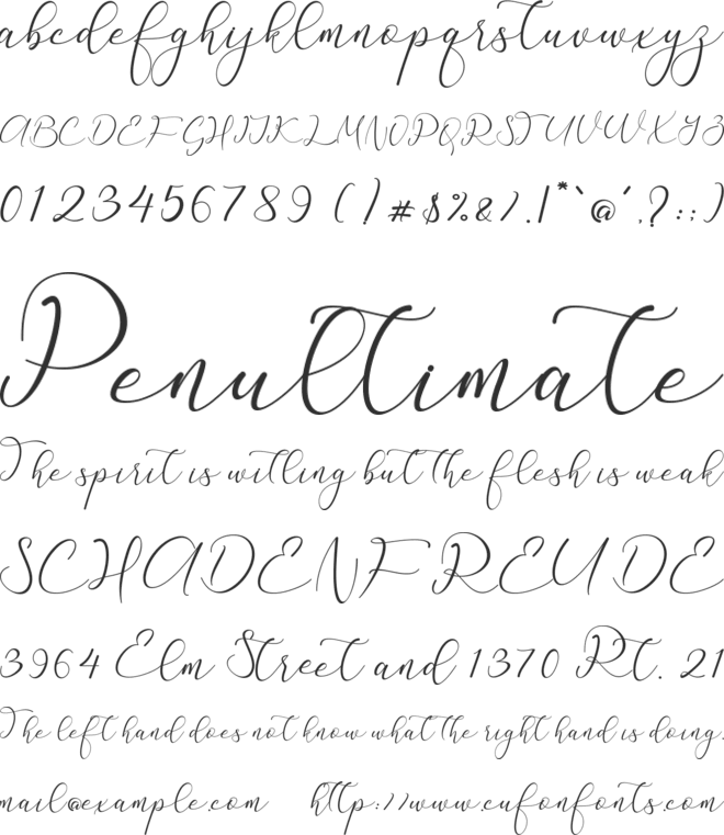 Stefia font preview