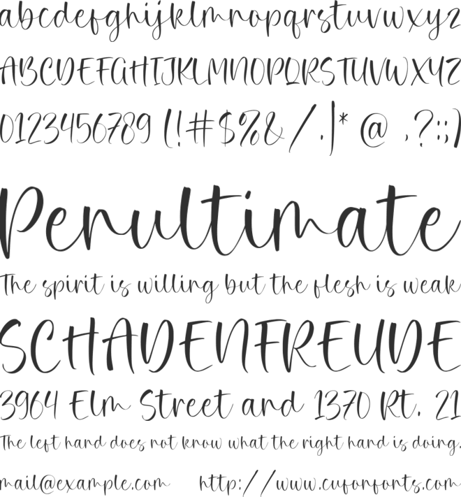 Sociable font preview