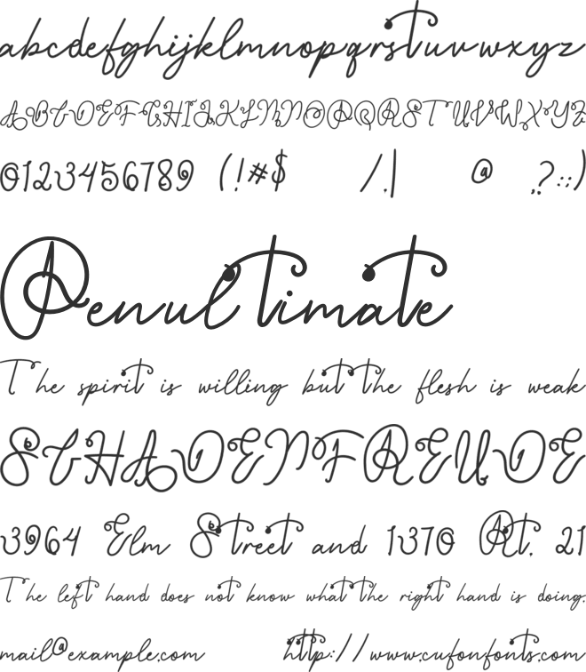 HeyFlamingo font preview