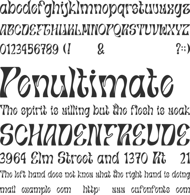 Bethlehem font preview