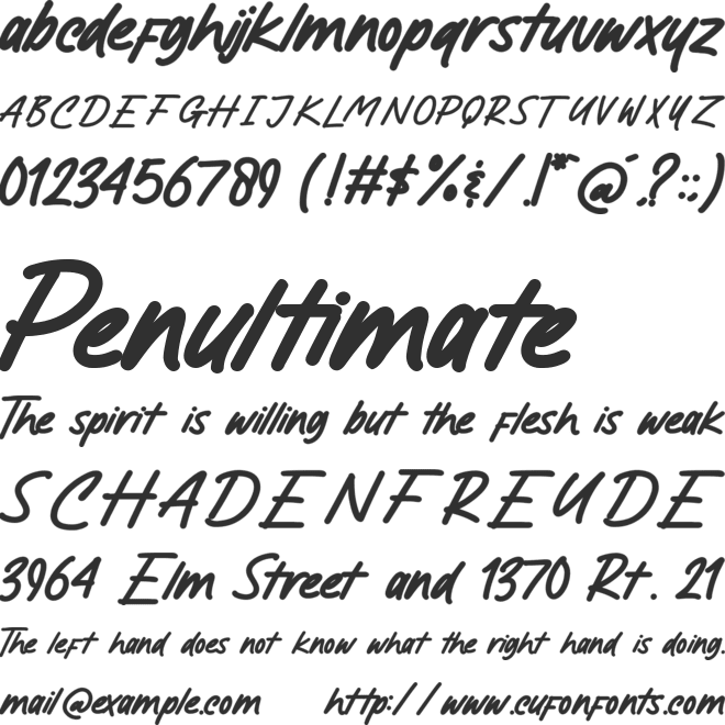 Celedestines font preview